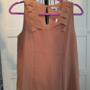 Tan chiffon tank